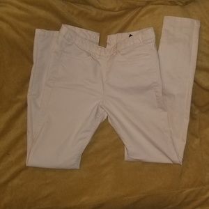Cream Skinny leg pants